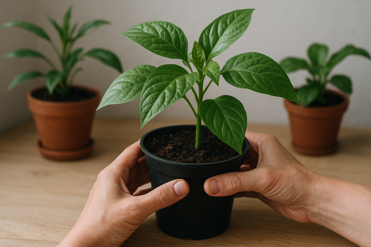 Roślina doniczkowa ustawiana w nowym miejscu w domu – jak zmniejszyć stres roślin przy zmianie lokalizacji – ilustracja artykułu