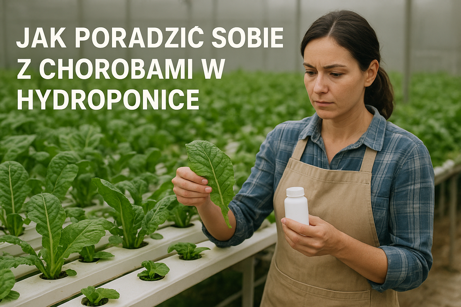 Zdrowe rośliny hydroponiczne z widocznymi białymi korzeniami w czystym systemie, symbol profilaktyki chorób w hydroponice – ilustracja artykułu