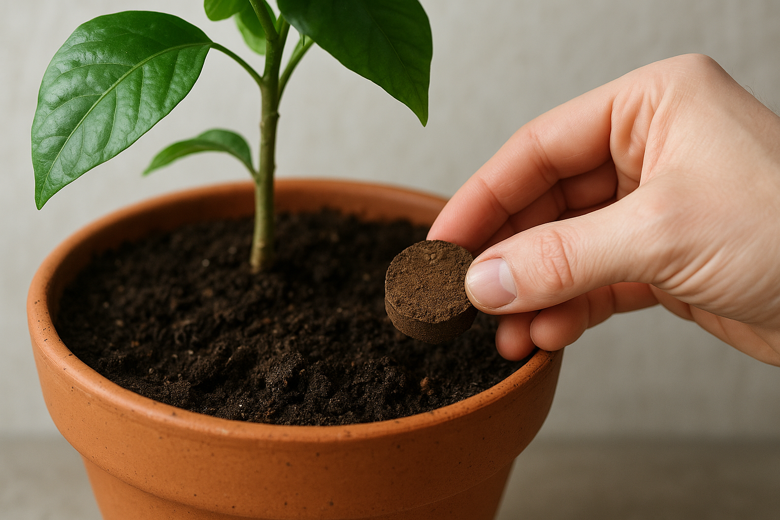 Usuwanie nieprzyjemnego zapachu z podłoża rośliny doniczkowej – czyszczenie ziemi w doniczce – ilustracja artykułu