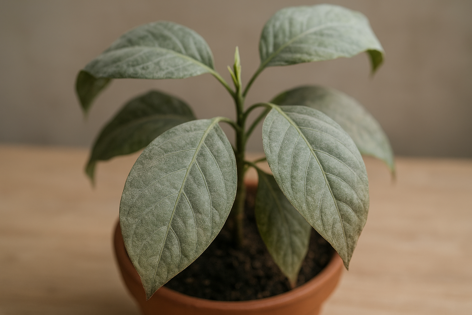Matowy i błyszczący liść rośliny doniczkowej w mieszkaniu – ilustracja artykułu