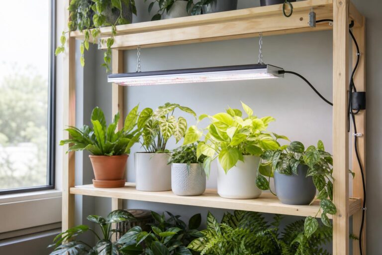 wygenerowane przez AI - Lampa DIY LED wspierająca wzrost roślin doniczkowych